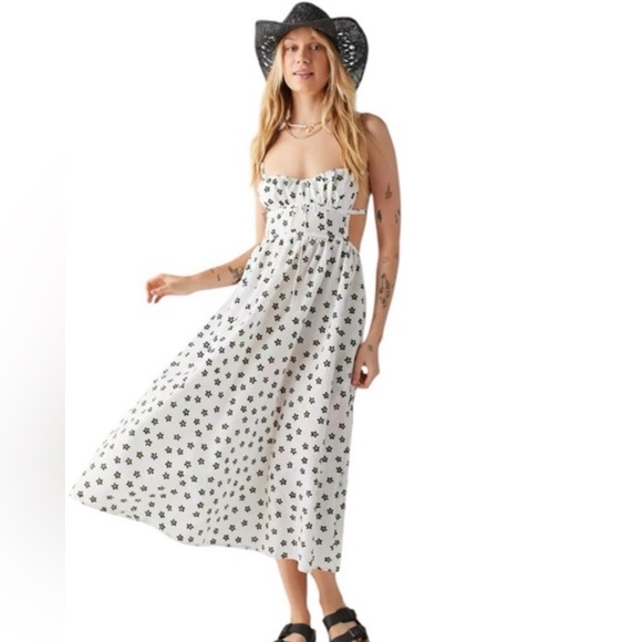 For Love And Lemons White and Black Floral Maxi Dress - Picture 2 of 6